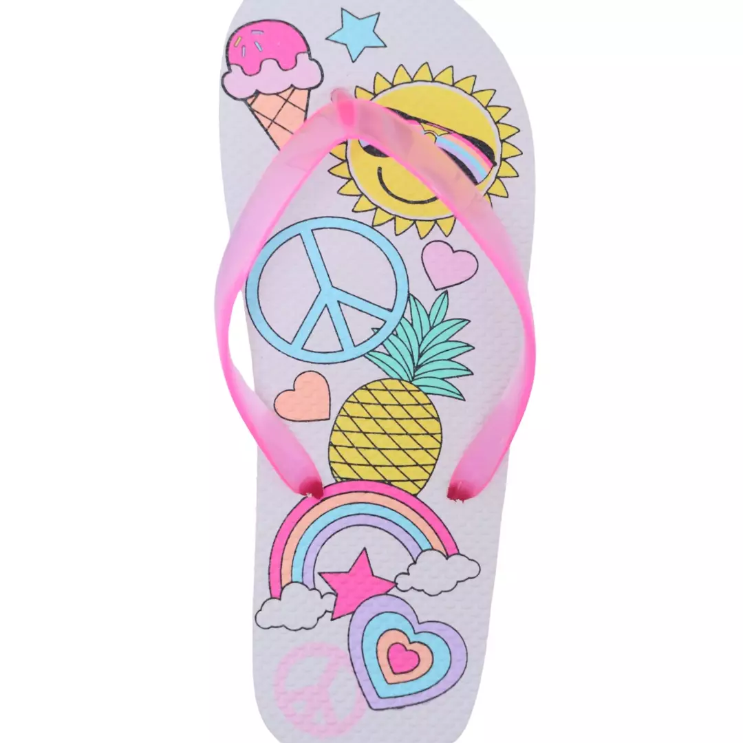 Girls Everyday Flip Flops - Sandal Anak Perempuan (Putih)
