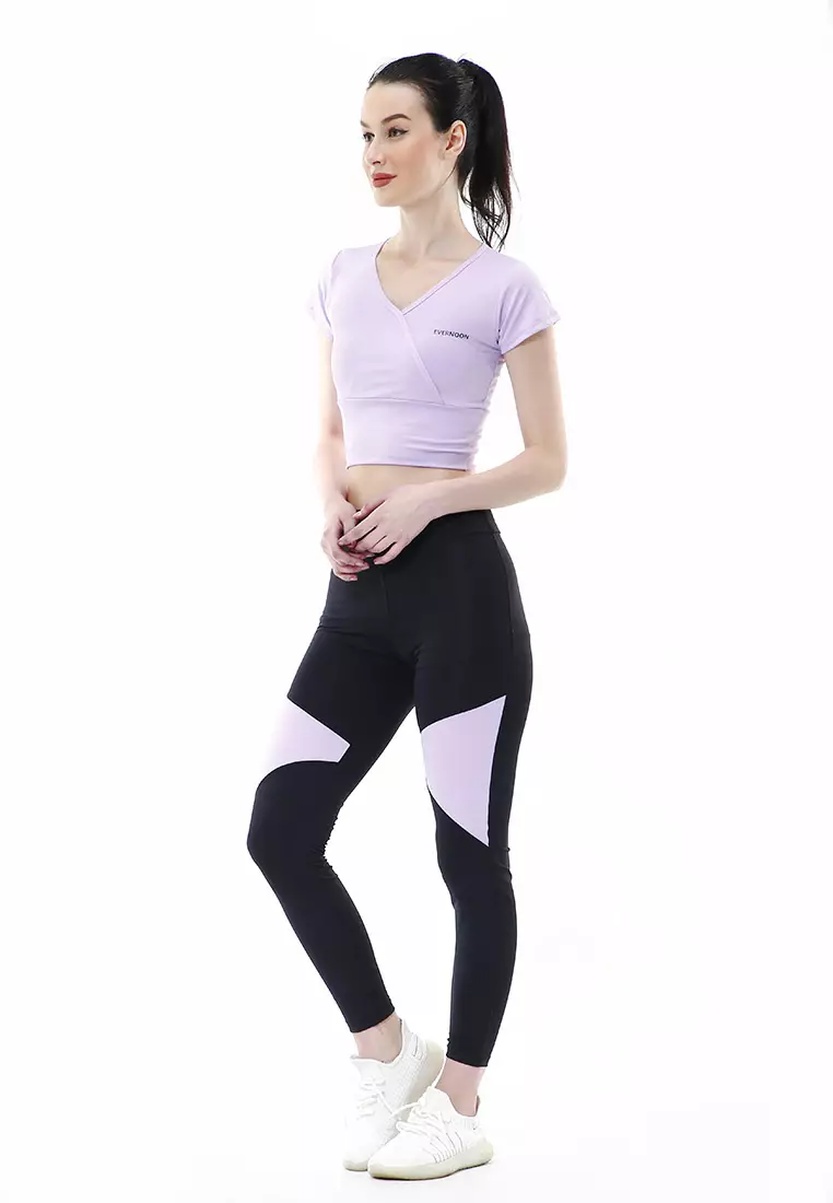 Jovita One Set Atasan Bawahan Baju Senam Aerobik Relaxed Fit - Lilac