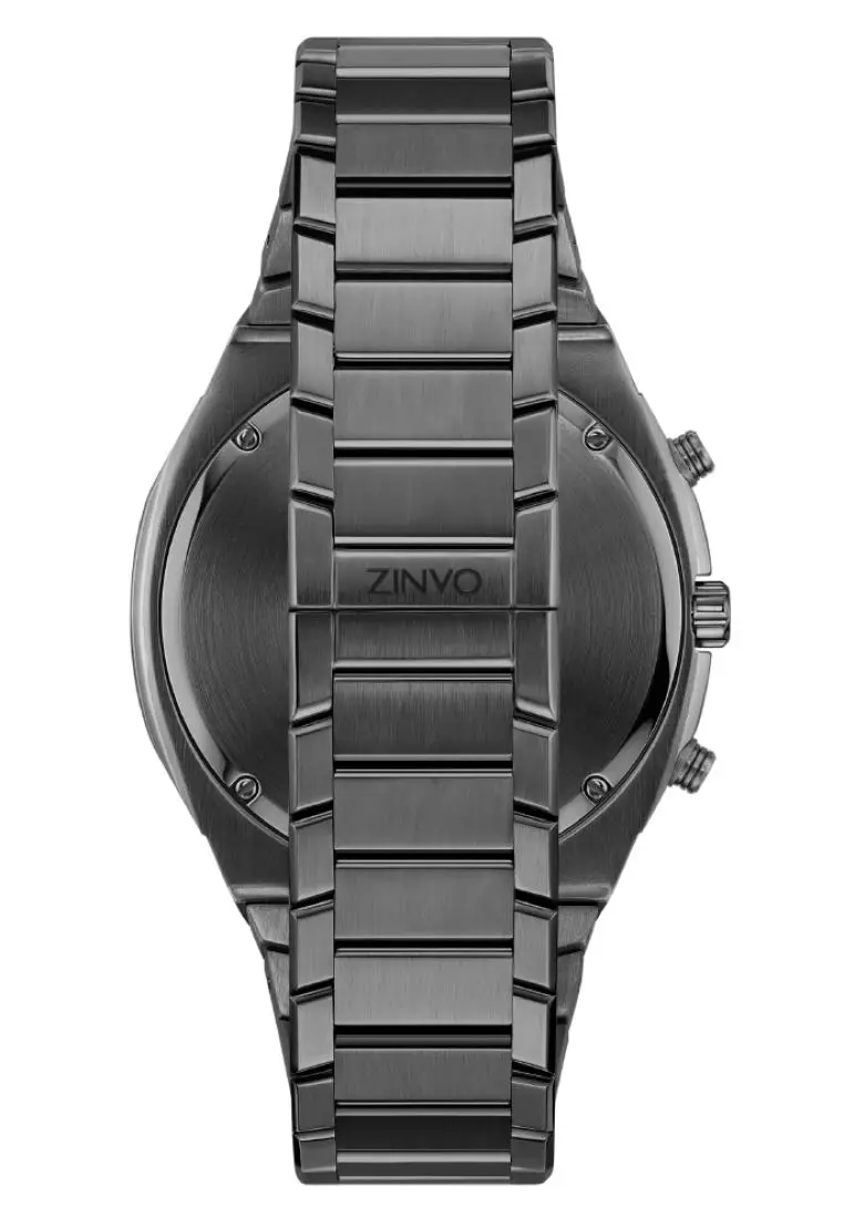 Jam Tangan Pria Chronograph Zinvo Chrono Rival Venom Black Dial Stainless