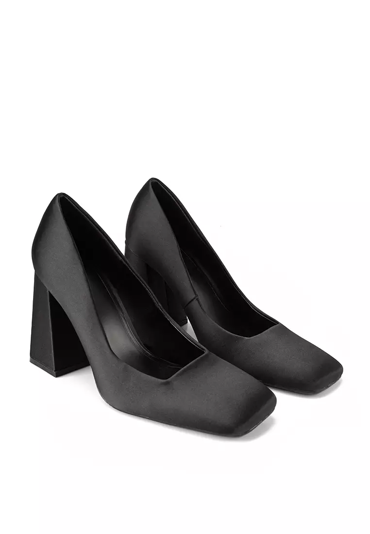 ZARA Block Heels With Square Toe 2025 | Buy ZARA Online