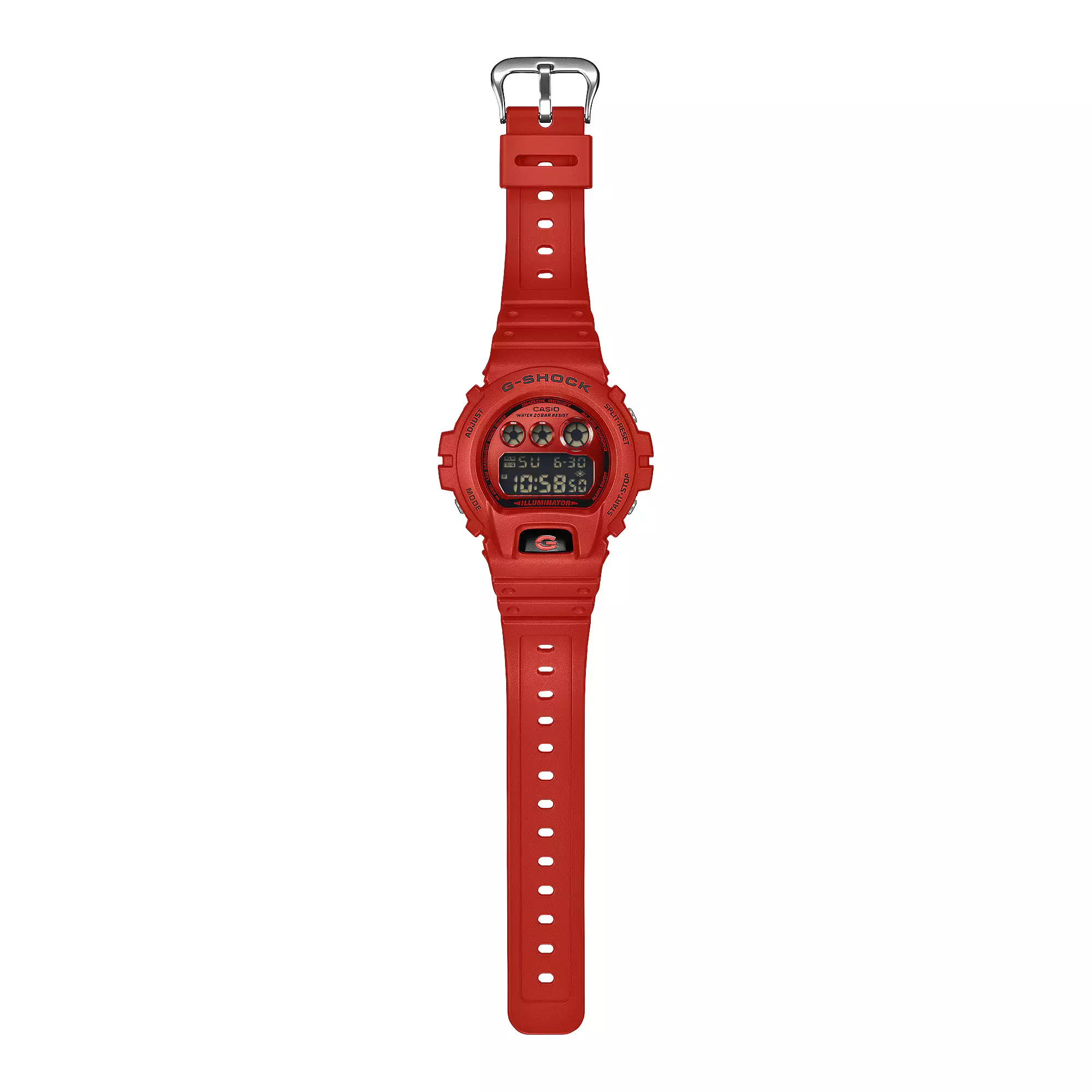 Casio G-Shock - Jam Tangan Digital Pria - Red Resin Case and Band - DW-6900RRB-4D