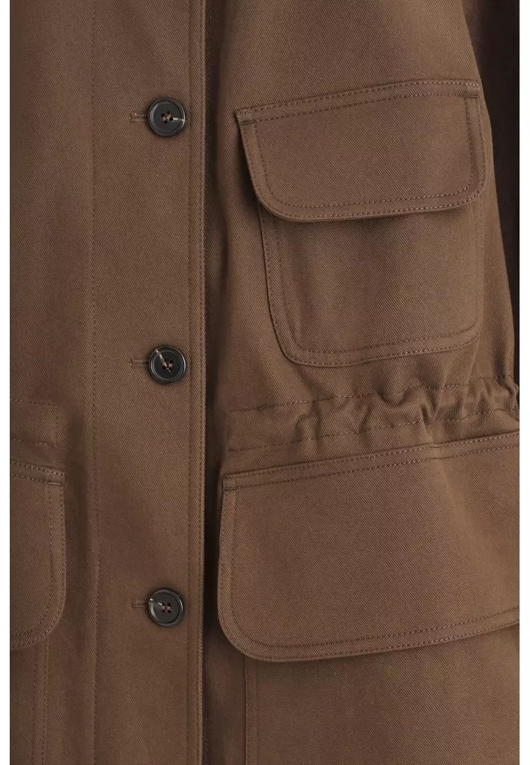 SUEDE-COLLAR FIELD JACKET