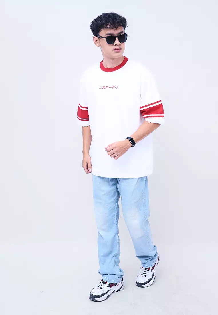Ryusei Kaos Pria Boxy Oversize Eighty CMB Red