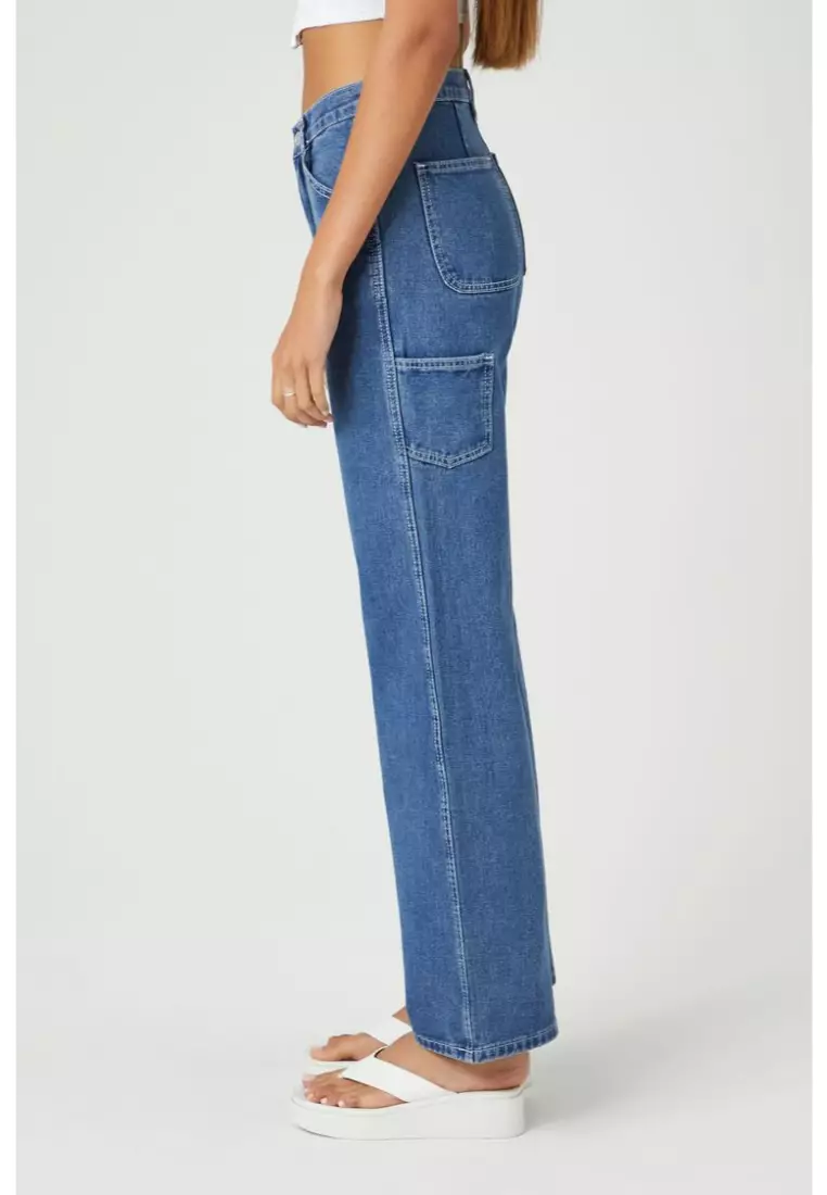 Buy FOREVER 21 Wide Leg High Rise Jeans 2024 Online ZALORA