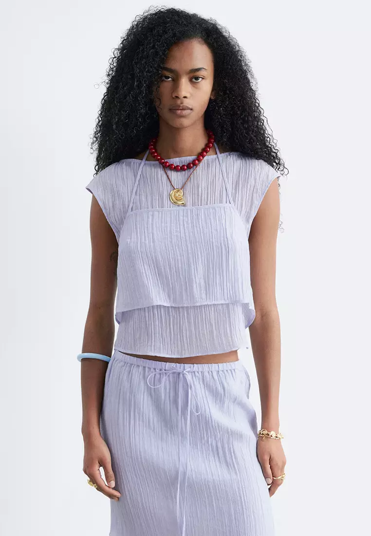 Buy & Other Stories Layered Crinkled Top 2026 Online | ZALORA