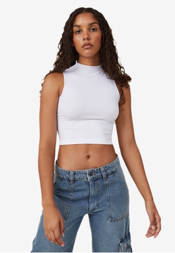 Cotton On Seamless Kiki Mock Neck Tank Top | ZALORA Philippines