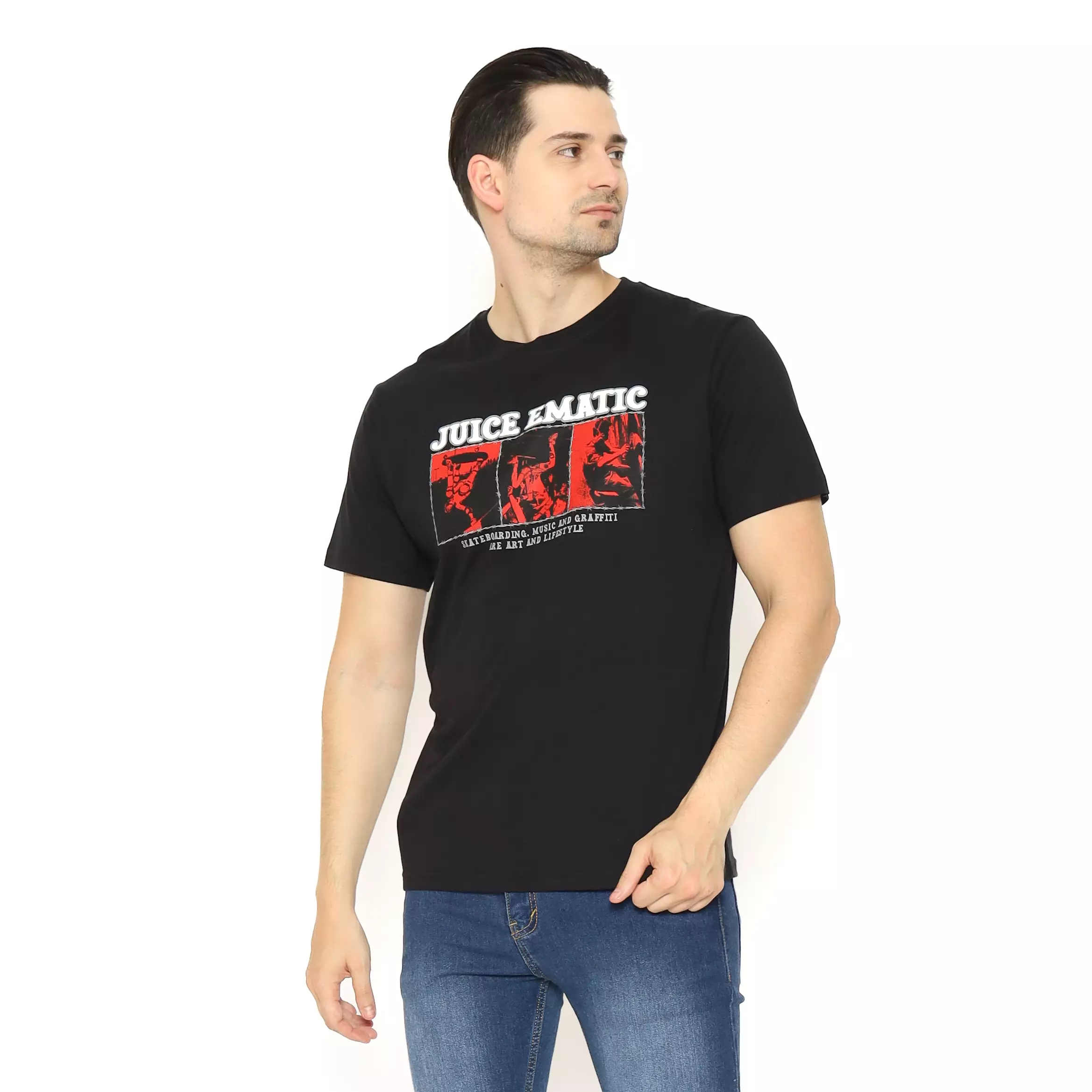 Juice Ematic Kaos Lengan Pendek Pria Hardcore Men Tee Planet Surf