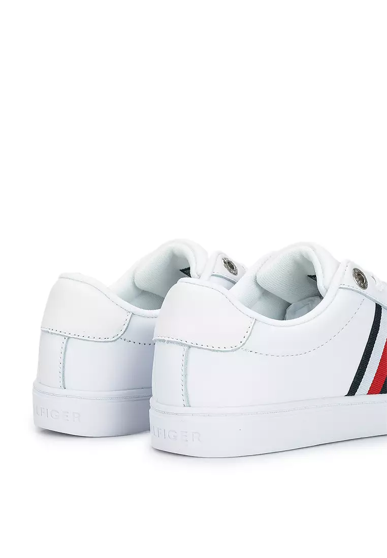 Tommy hilfiger stripe low top trainers shop