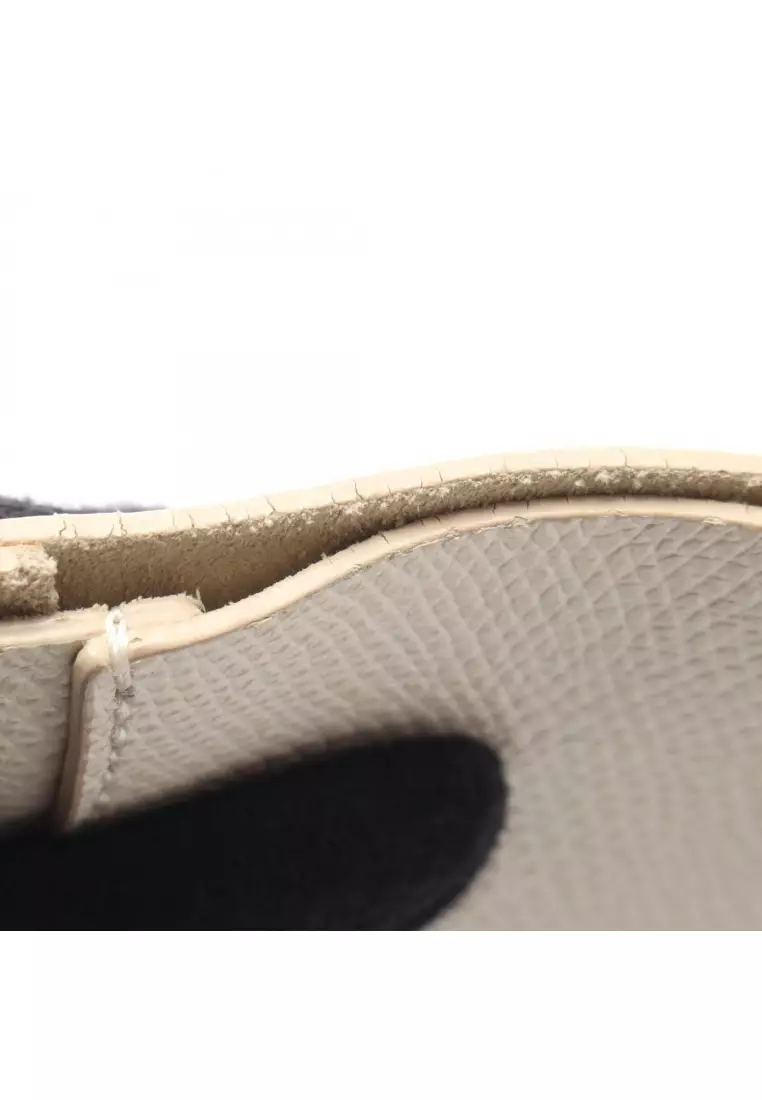 Pre-Loved Celine Vertical Small Hippopotamus Handbag tote bag leather ivory Gray beige 2WAY