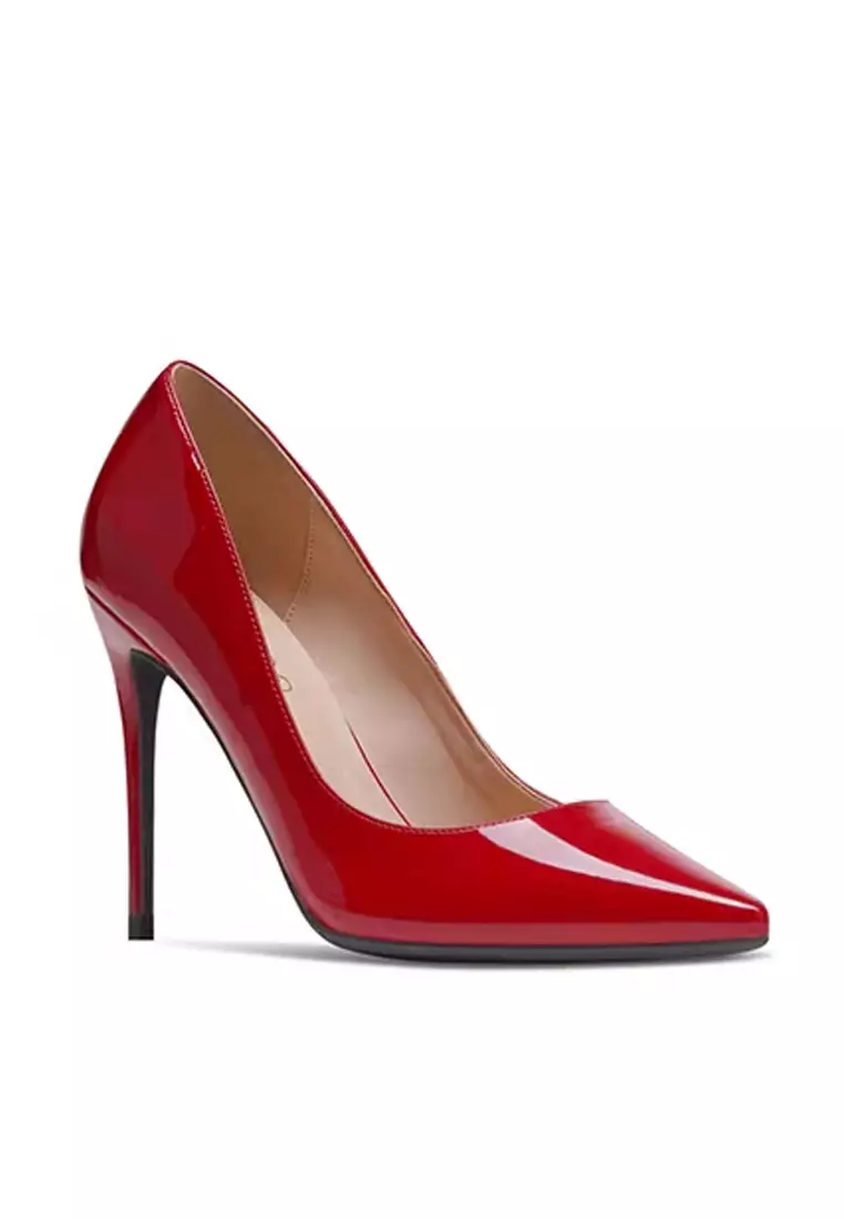 10CM Faux Patent Leather High Heel Shoes D01 q