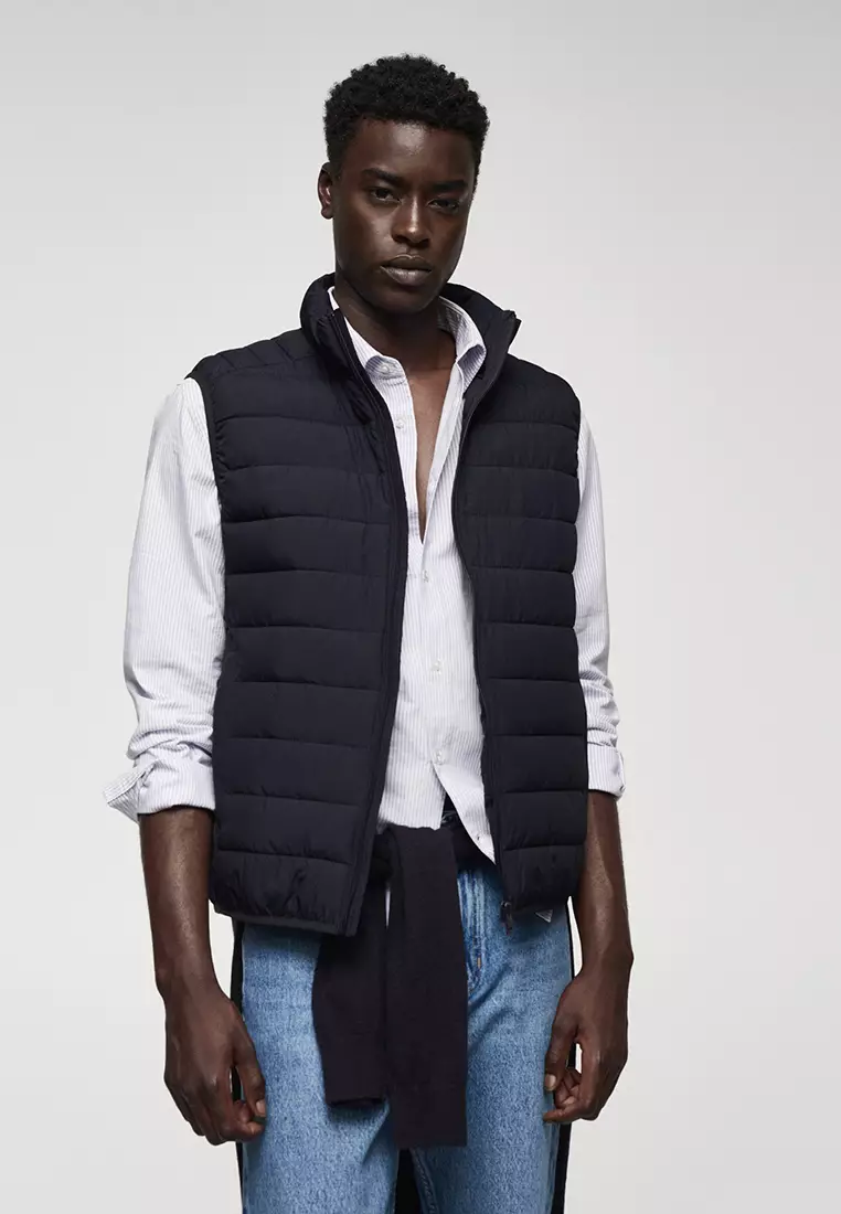 Mango water repellent quilted store coat