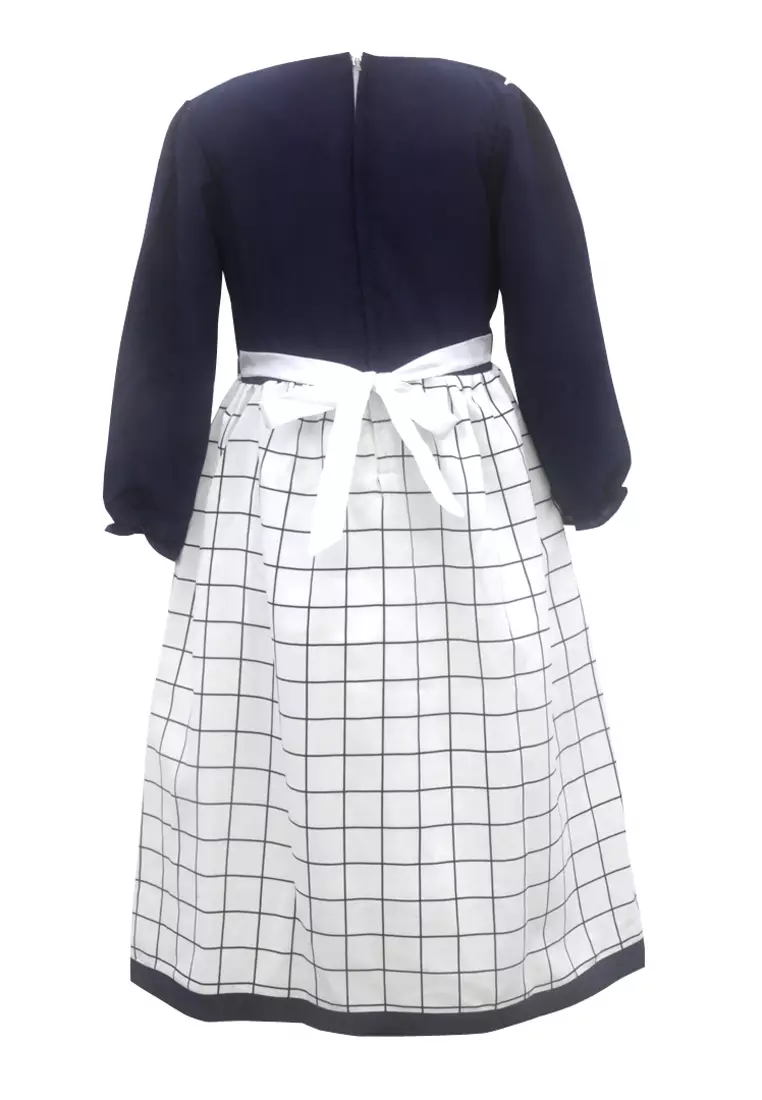 Two Mix Baju Muslim Anak Perempuan Motif Kotak -  Gamis Anak Perempuan Usia 1-12 Tahun 4146