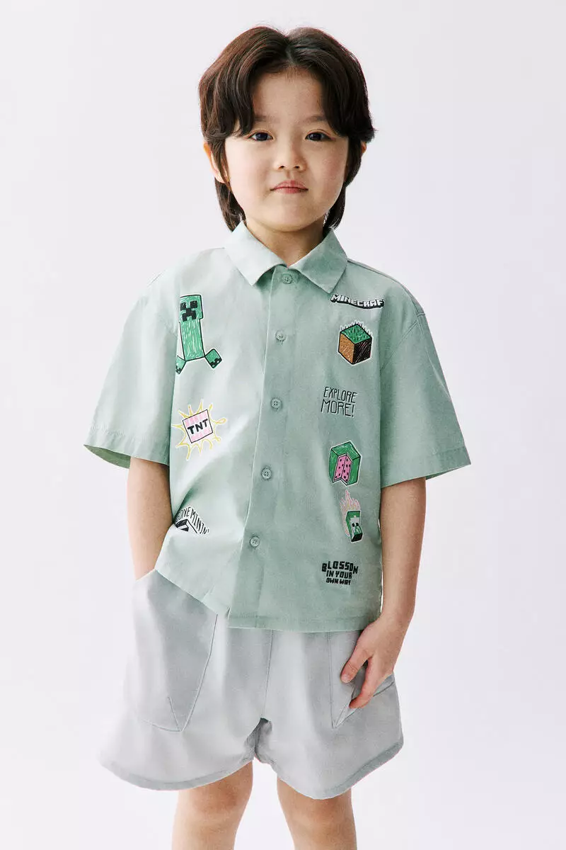 Printed cotton shirt