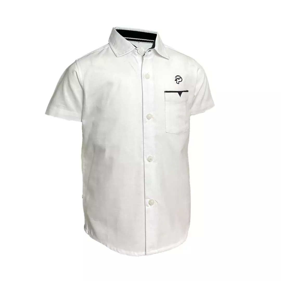 Pingu Kemeja Anak Laki Laki Polos Pendek Putih 92203529