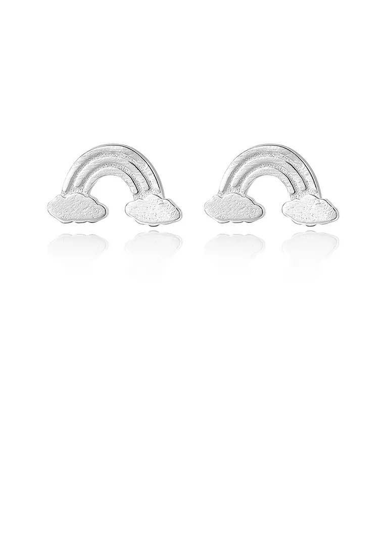 Buy Glamorousky 925 Sterling Silver Fashion Simple Rainbow Cloud