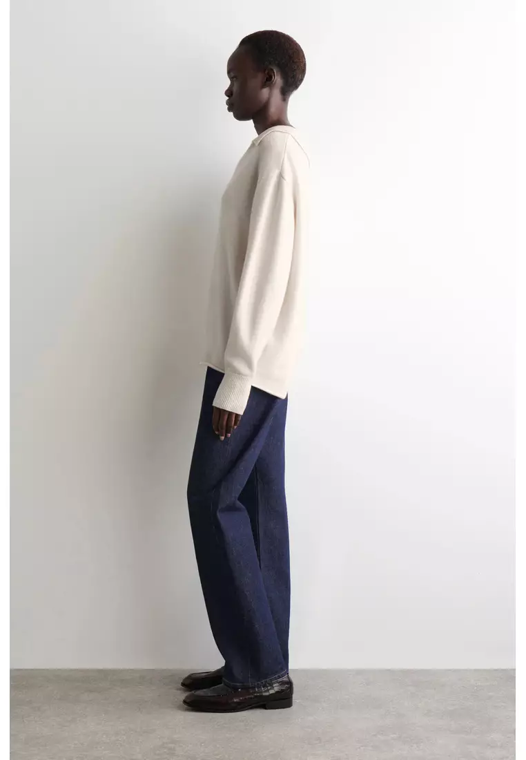 MERINO WOOL POLO JUMPER