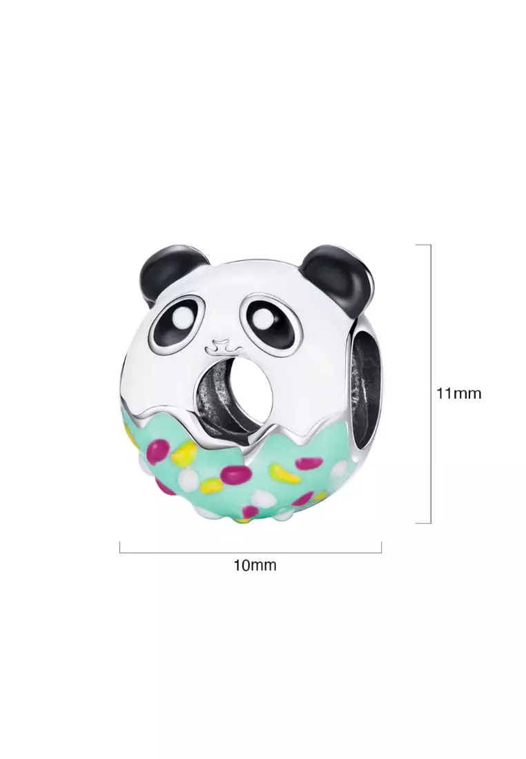 Solid 925 Sterling Silver Bear Panda Pandora Inspired Charm