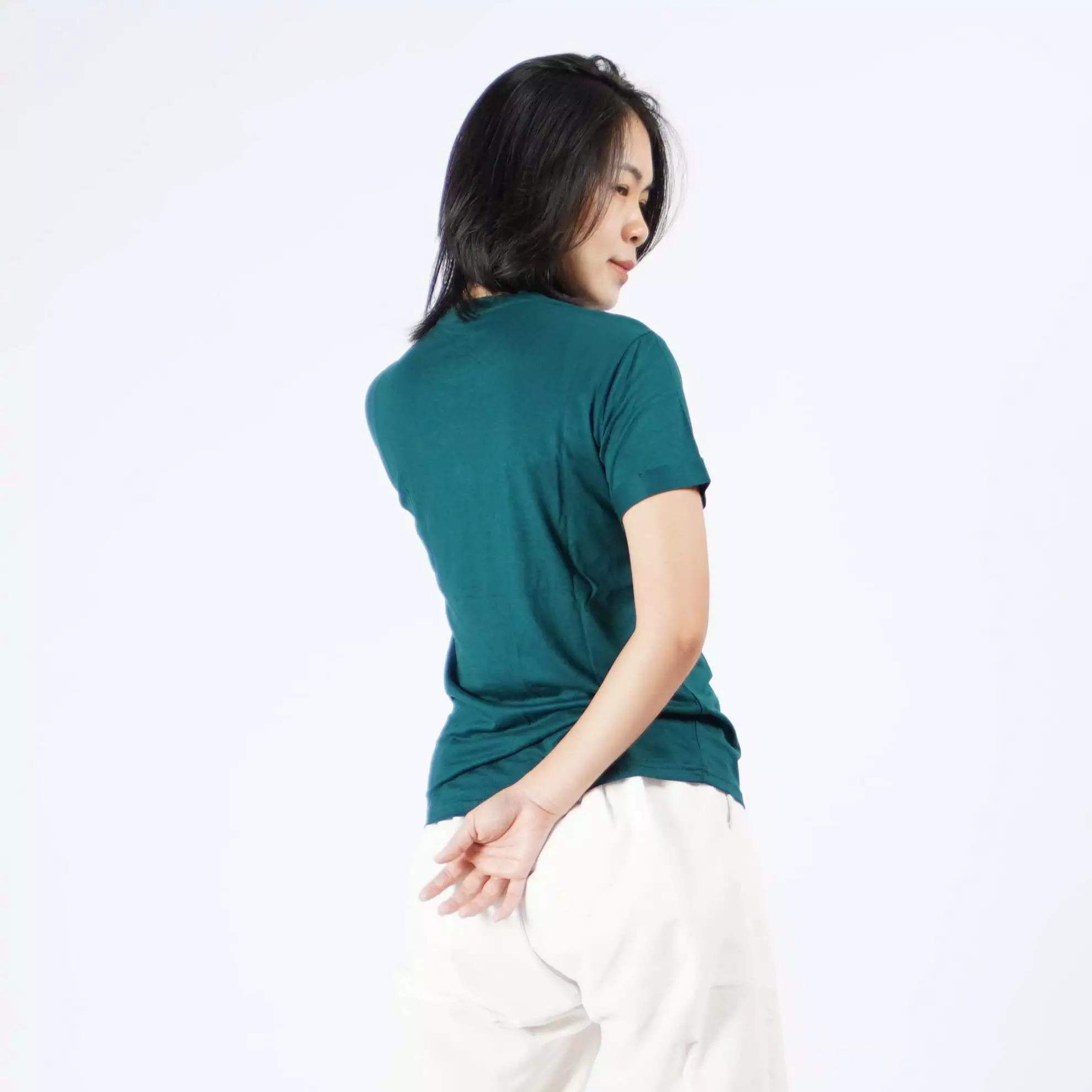  ALEXA TOP Kaos Wanita Lengan Pendek Casual TShirt Wanita - Hijau