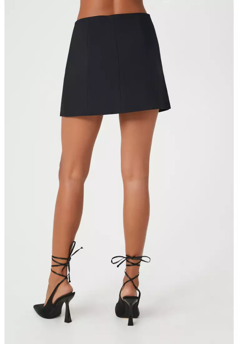 Black button skirt forever top 21