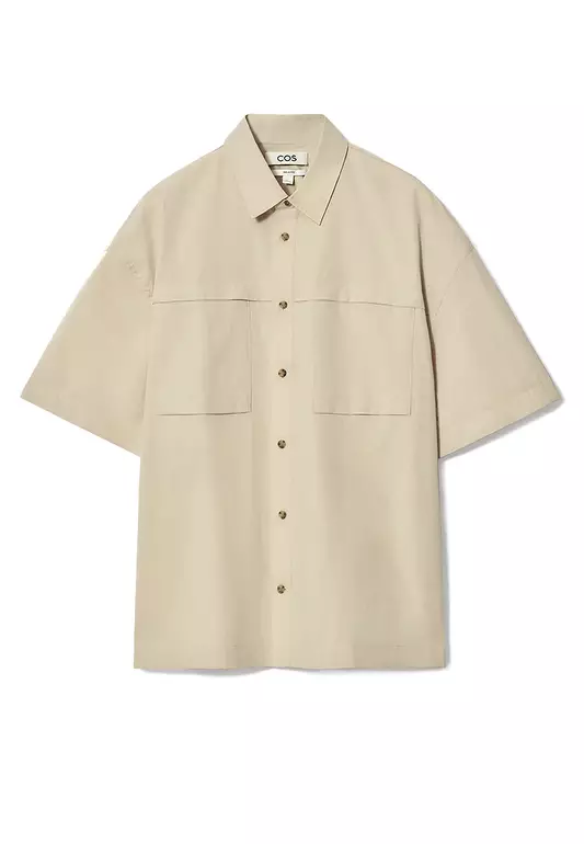 Relaxed Short-Sleeved Utility Shirt