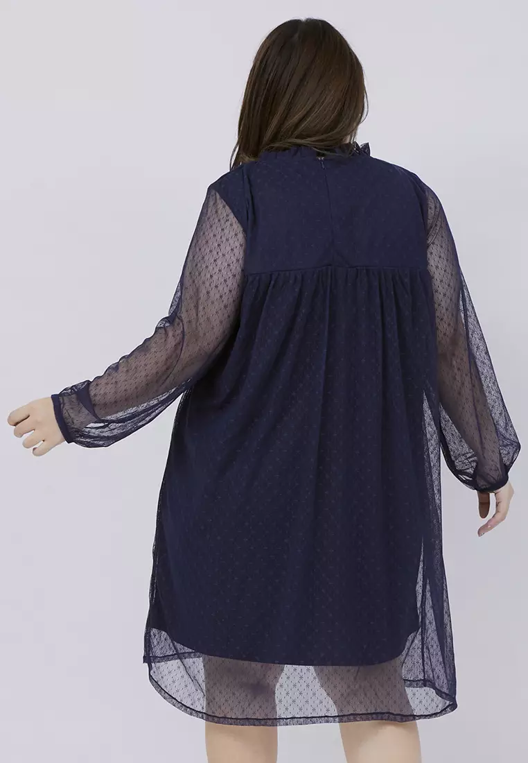 Plus Size Dress Ae Ri Navy