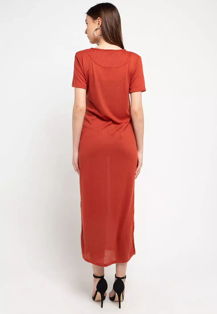 Chanira Riana Dress-Rust