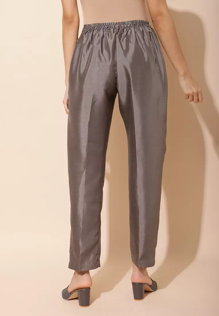 Chanira Festive Arifa Pants-Silver Grey