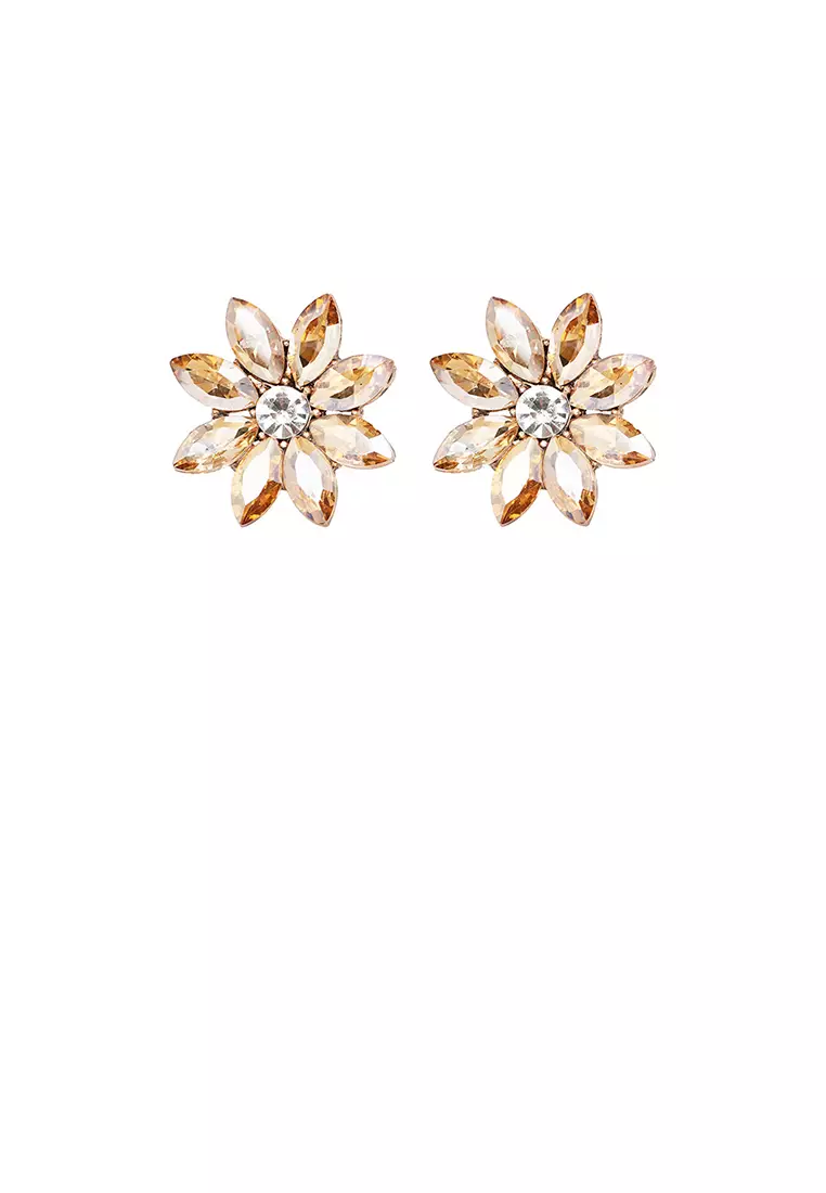 Champagne stud earrings new arrivals