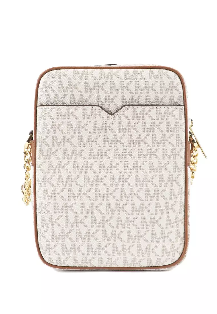 Michael Kors Jet Set Travel Medium Logo Crossbody Bag - Vanilla • Price »