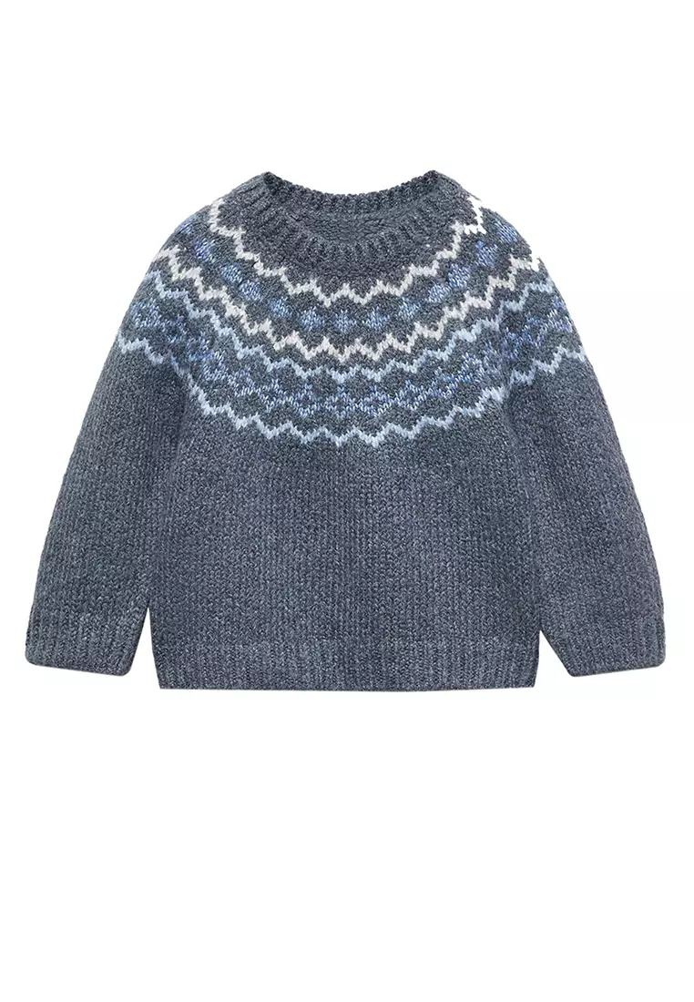 Jacquard Cotton Sweater