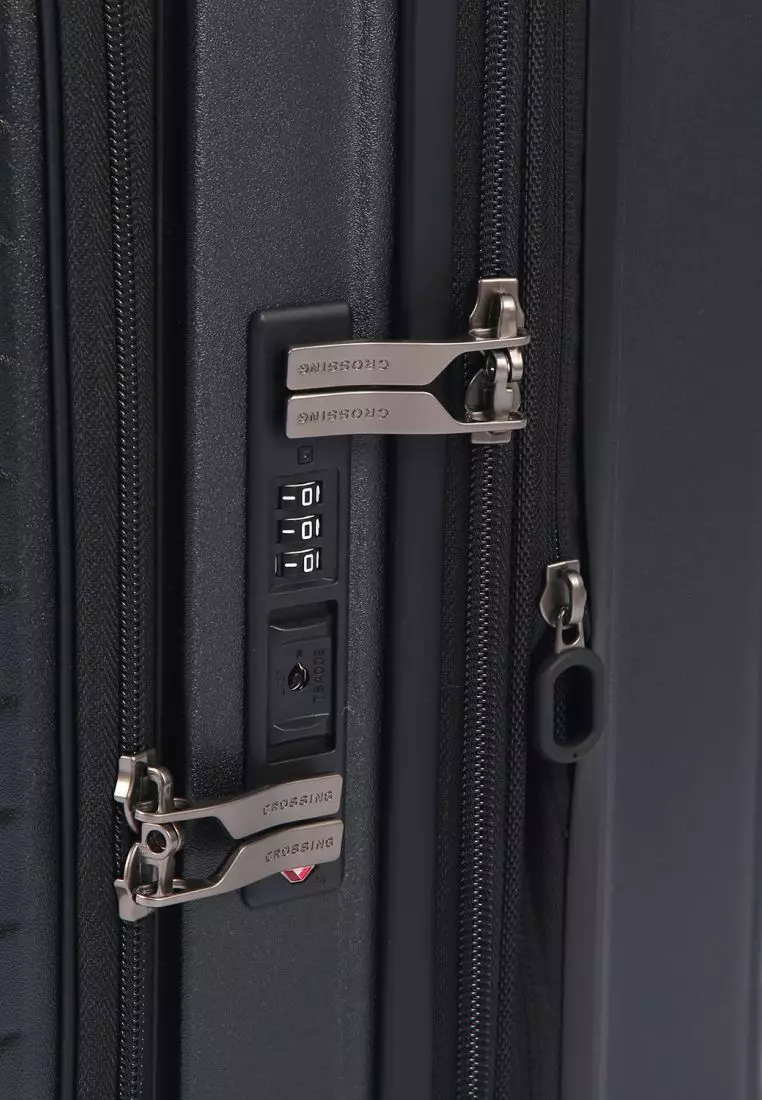 CROSSING INVI 20" Carry On Expandable Luggage With Front & Middle Access V3 - Black
