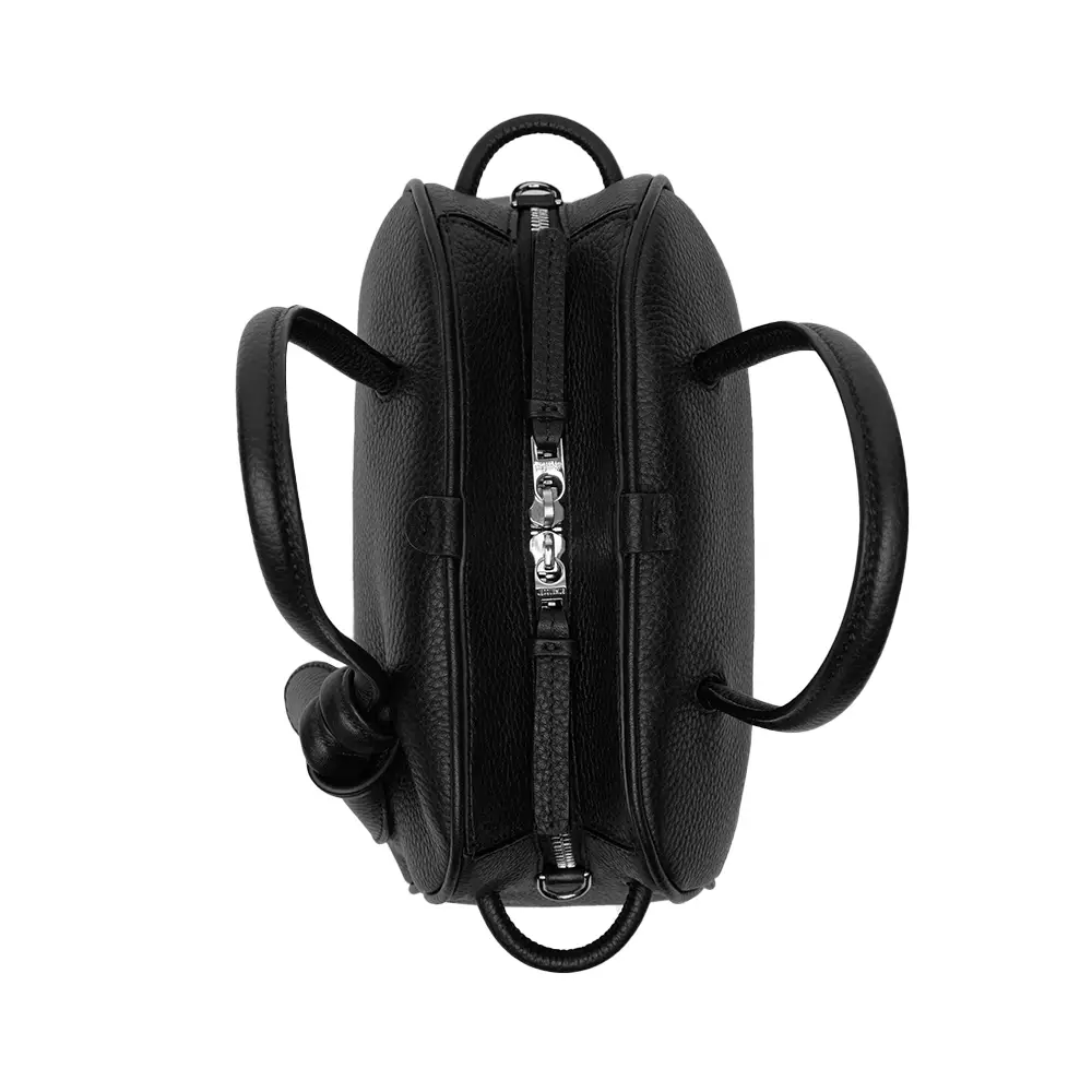 Le Turismo Grained Small Soft Bowling Bag Black