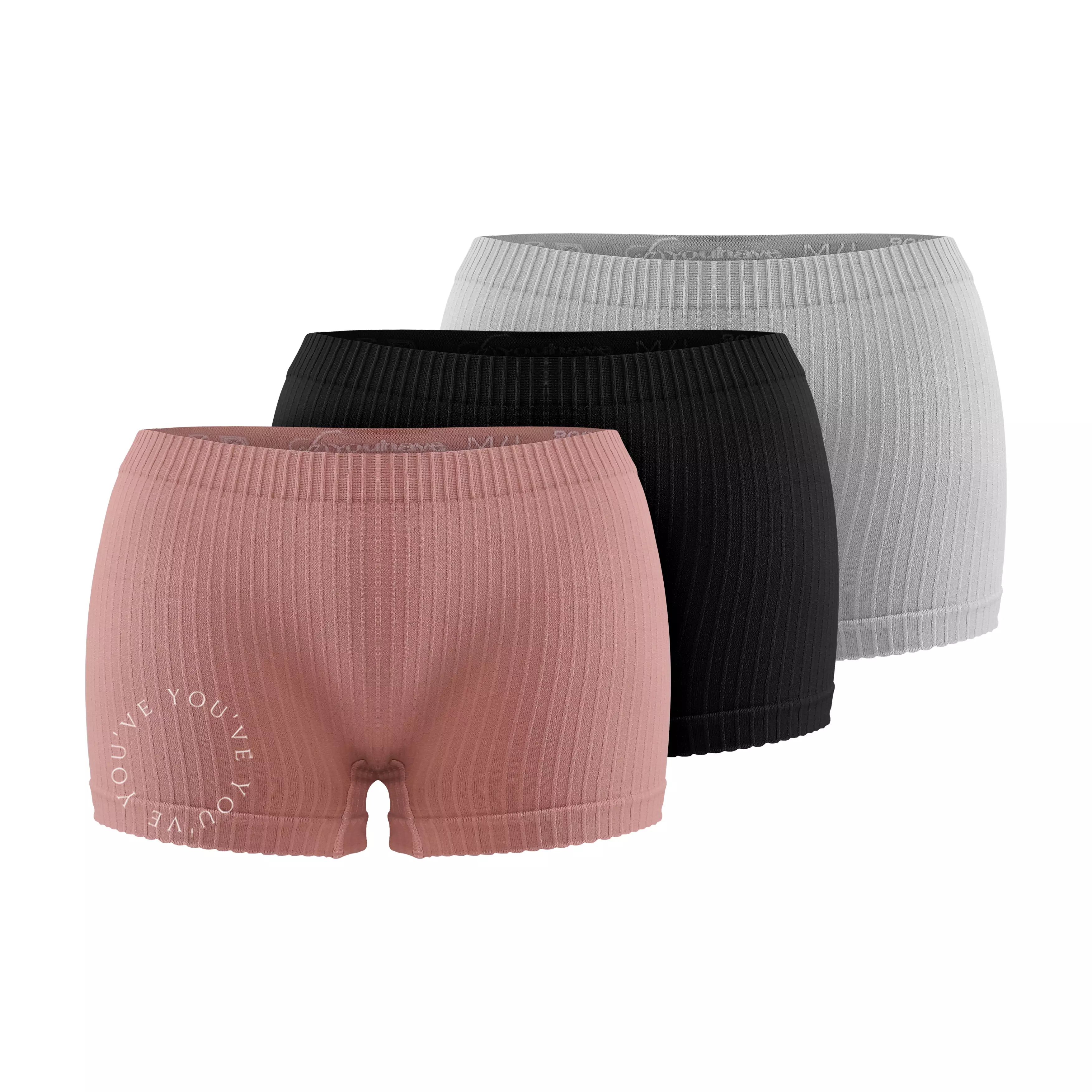 You’ve ( YouHave ) Celana Dalam Boxer Wanita Garis Polos Korset Celana Short Boxer Sport Slimming Boyshort  Boy Short Wanita 300087