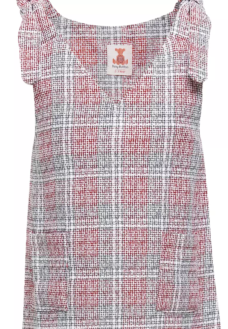 Girl A-line Square Midi Dress