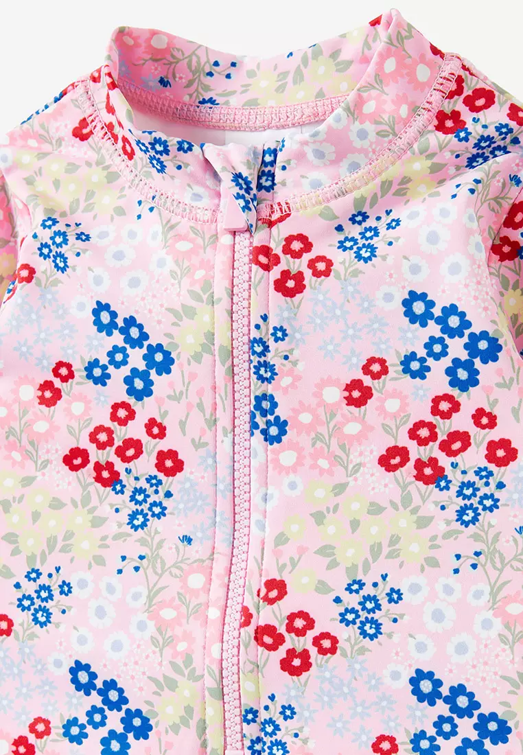 Lucy 長袖荷葉泳衣