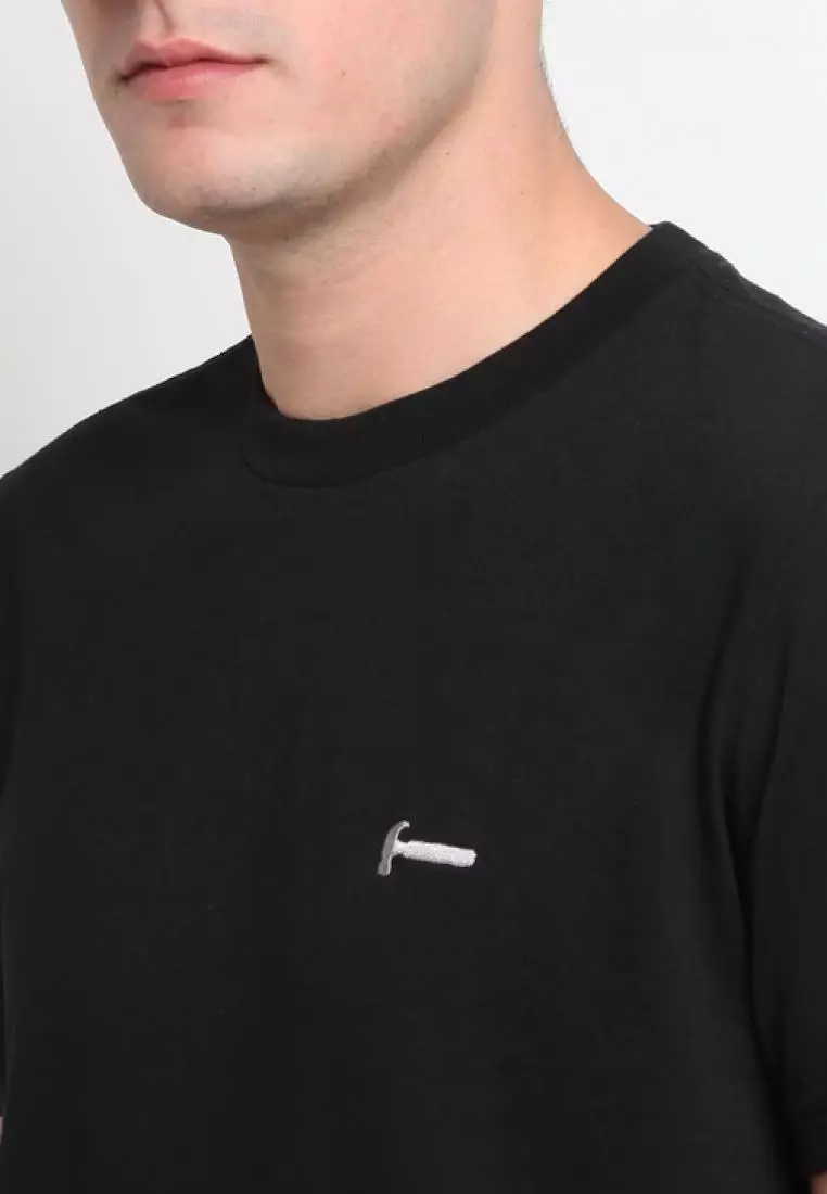 Hammer Men Basic Tee Z1TO001-H1 | Kaos Lengan Pendek Pria Hitam
