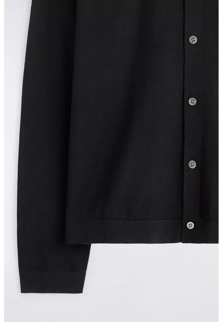 KNITTED MERINO WOOL SHIRT