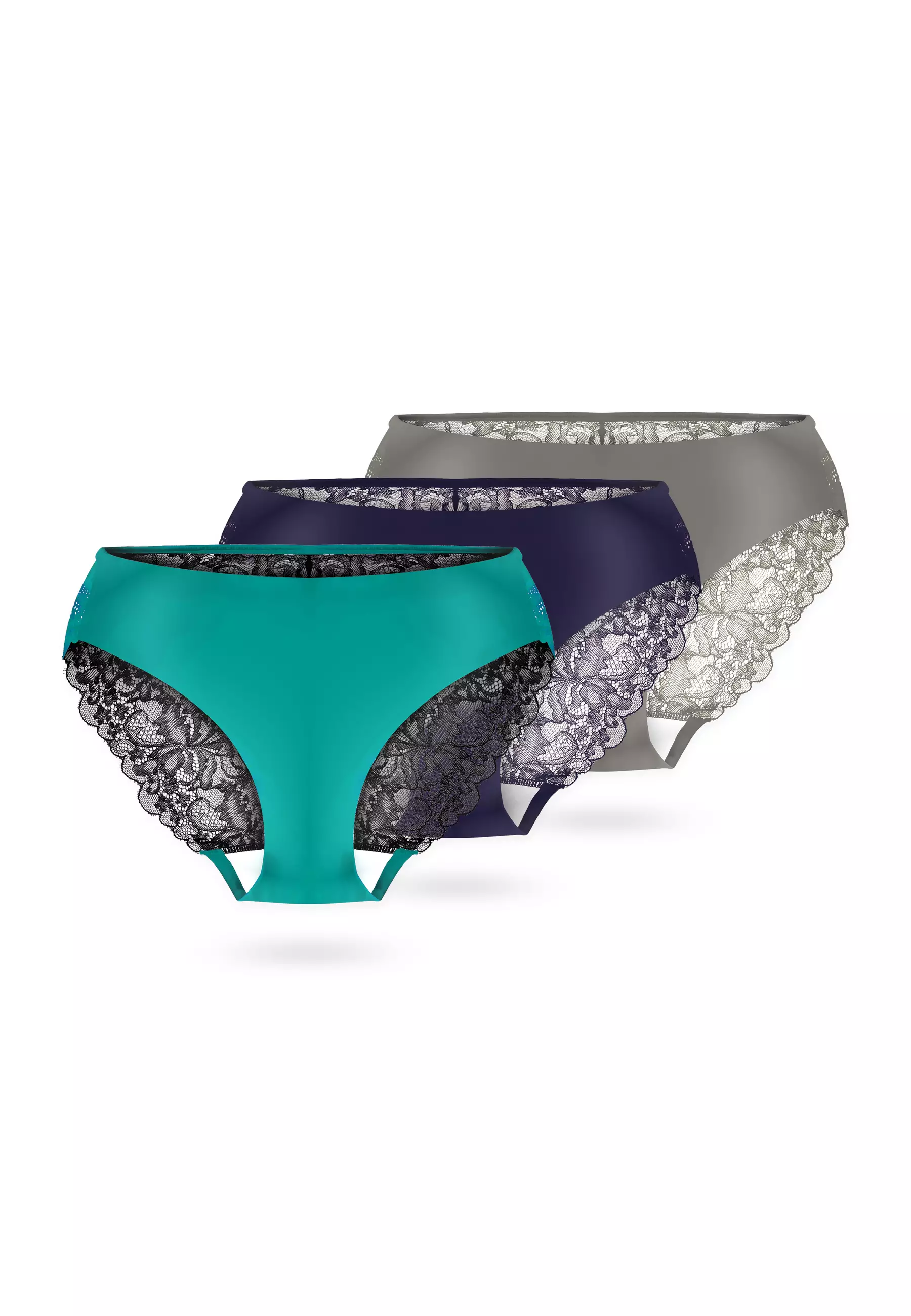 You've (YouHave) 3PCS Celana Dalam Wanita Premium Seamless Panty Lace Brokat Renda Brukat CD Kutang Wanita 300075