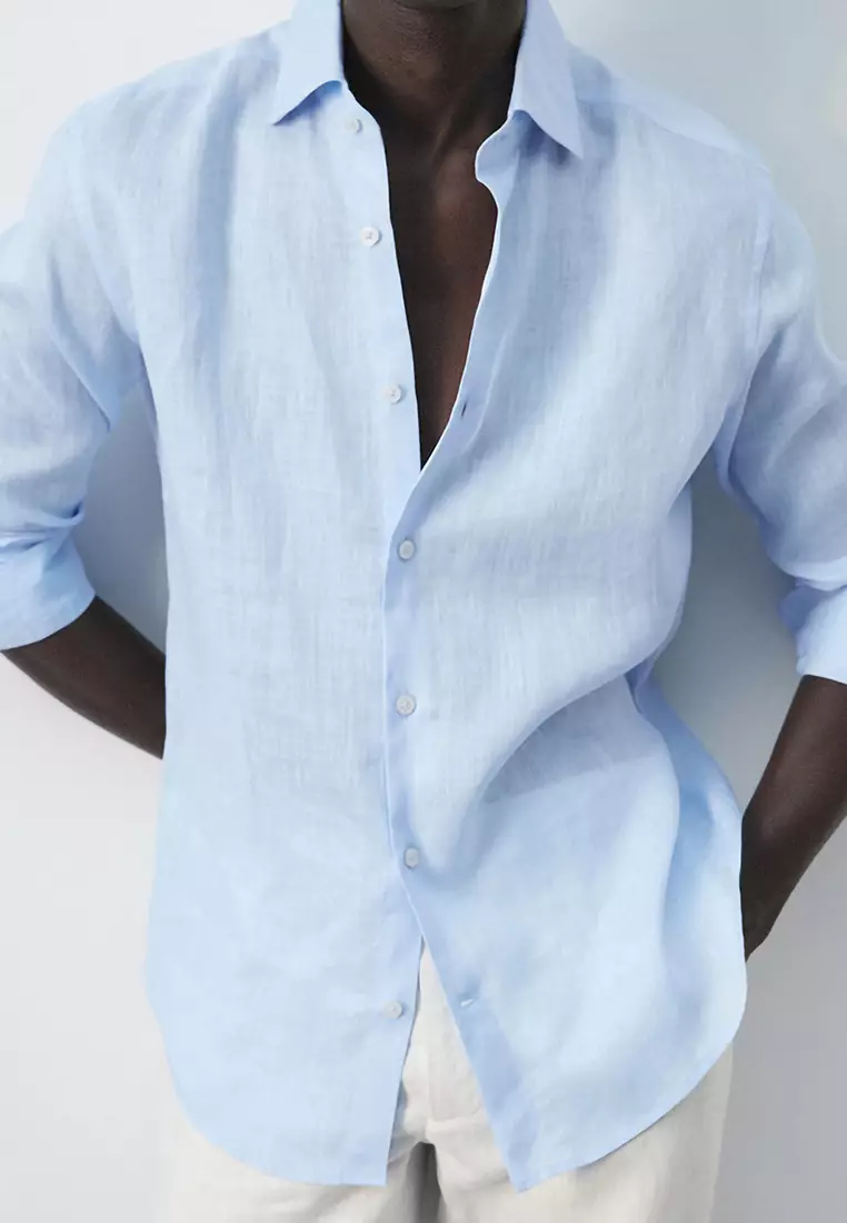 100% Linen Slim-Fit Shirt