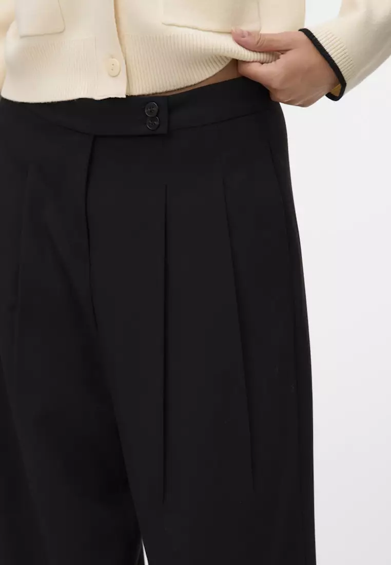 Mid Waist Wide Pants