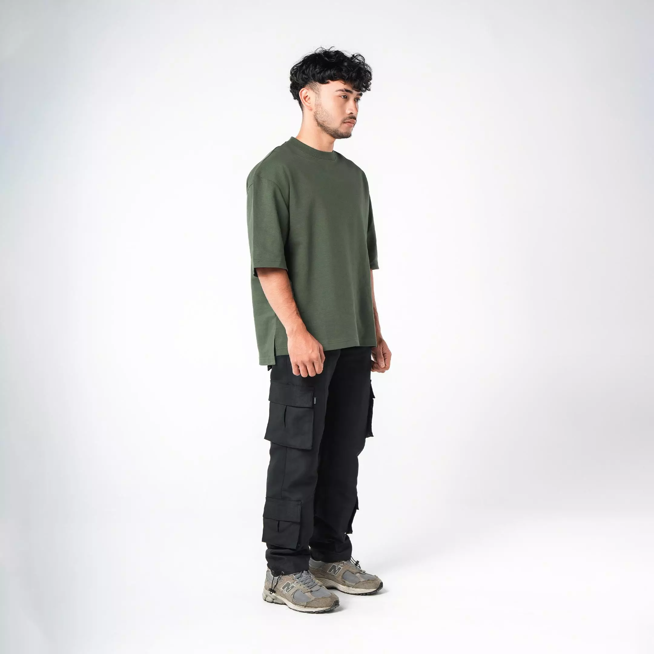 Gloaming Tshirt Oversized Cotton Australia Coolbreeze 25s Olive