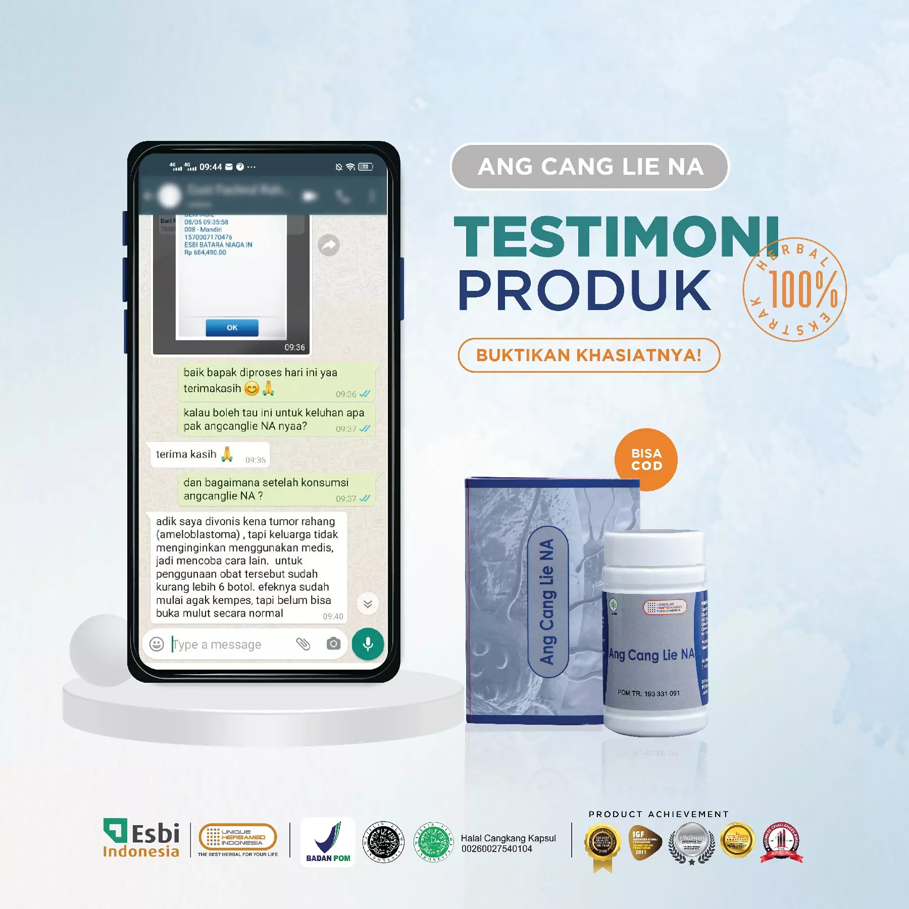 Jual Herbamed Ang Cang Lie Na Obat Herbal Kanker Tumor Kista Benjolan