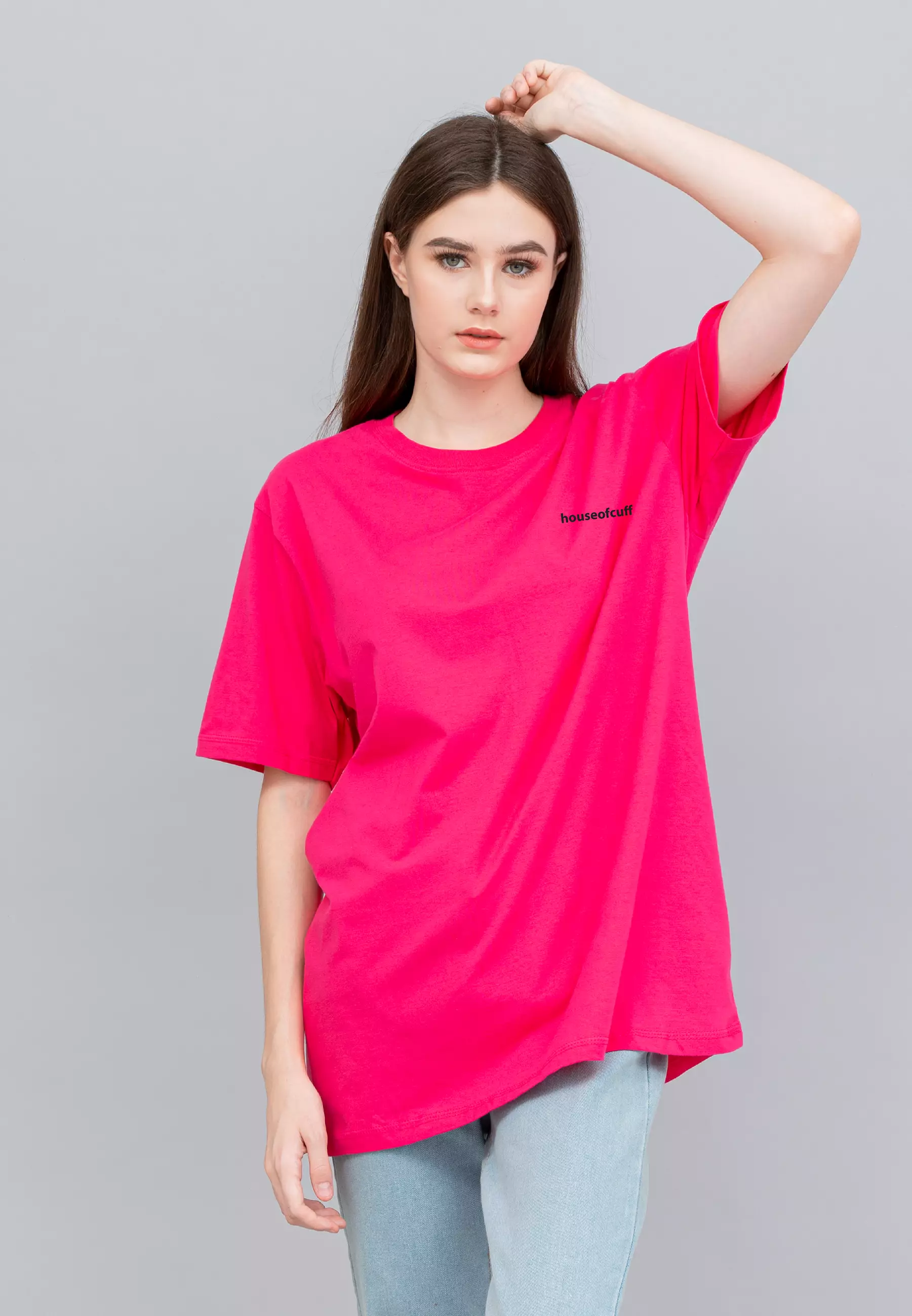Houseofcuff T-shirt Kaos Polos Pendek Pink Fanta Wanita Size S-4XL