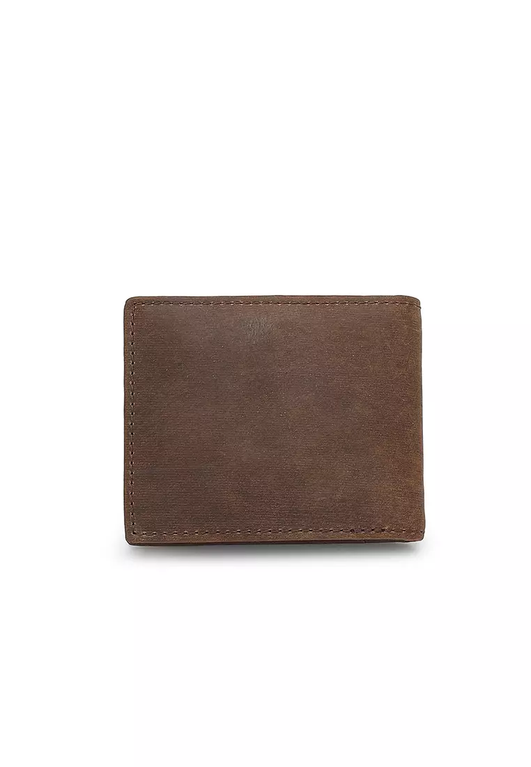 Men's Genuine Leather RFID Blocking Wallet - Brown