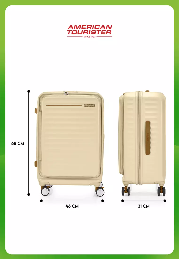 American Tourister Koper Hardcase Frontec Medium 25 Inch Exp TSA OS - Soft Yellow