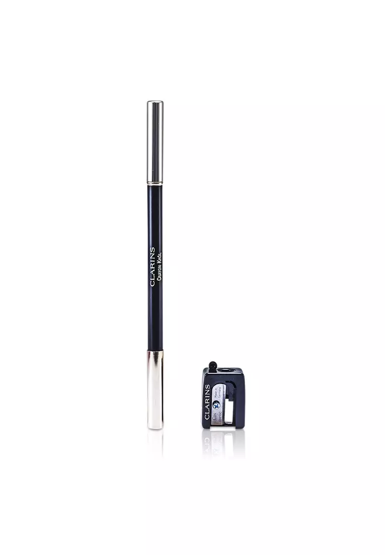 CLARINS - Long Lasting Eye Pencil with Brush - # 01 Carbon Black (With Sharpener) 1.05g/0.037oz