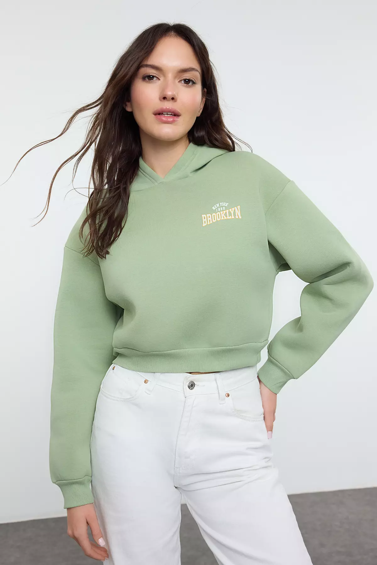 Graphic Crop Hoodie