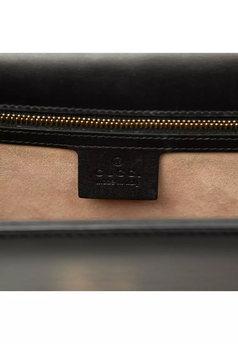 Pre-Loved Gucci Small Calfskin Web Sylvie Satchel