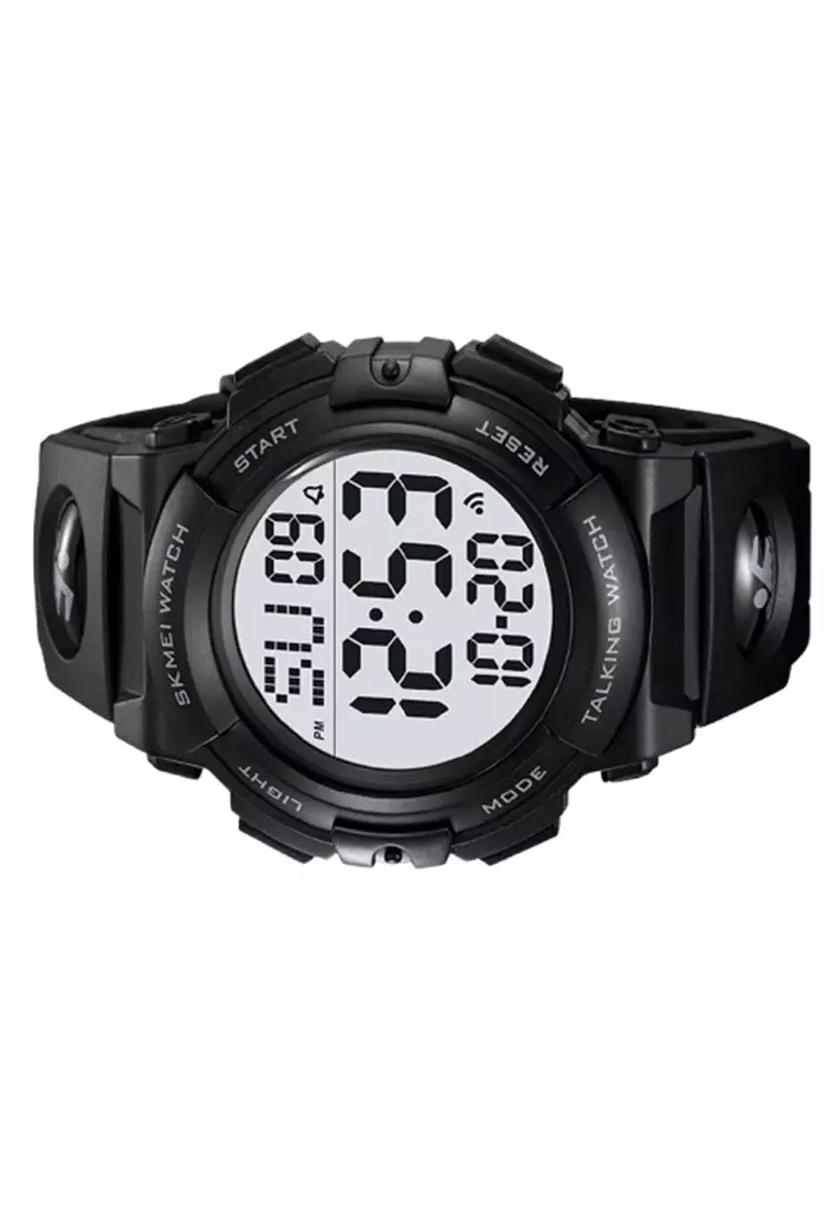 Jam Tangan Digital Pria 2322 Rubber Water Resist ORIGINAL - White