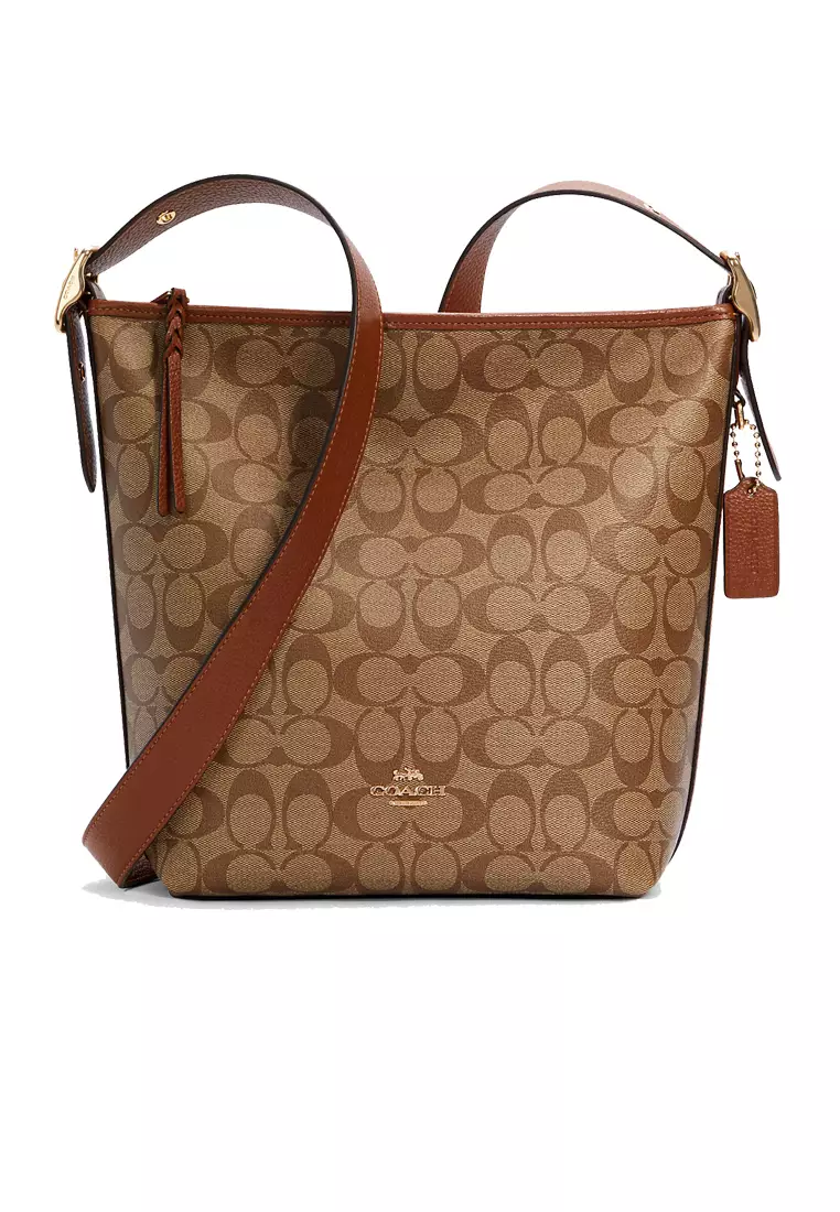 Buy Coach Coach Val Duffle In Signature Canvas C Khaki Redwood